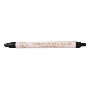Simple Professional Pink Custom Business Logo Blue Ink Pen