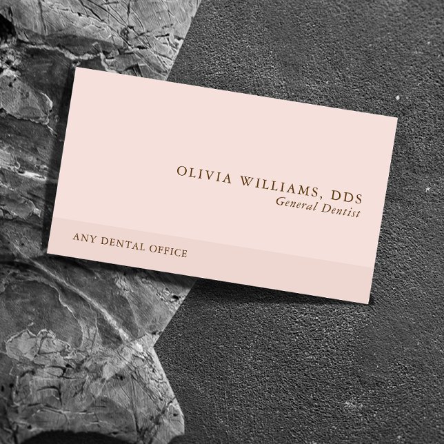 Simple Professional Pink Dental Business Card (Creator Uploaded)