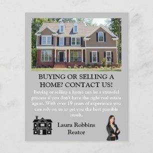 Simple Professional Real Estate Agent Promotional Flyer