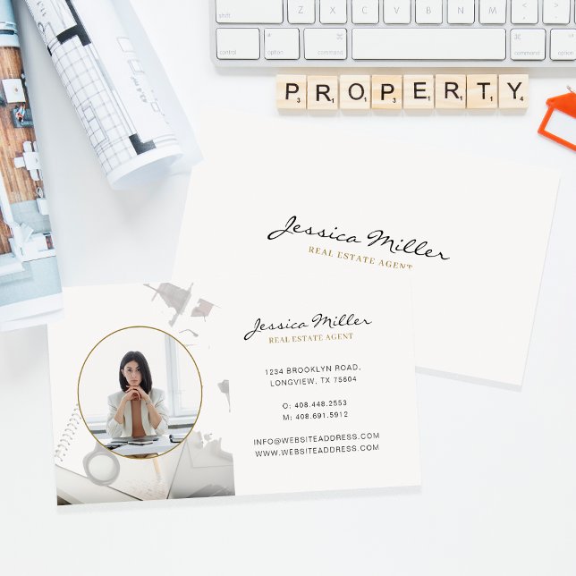 Simple Professional Real Estate Photo Business Card (Creator Uploaded)