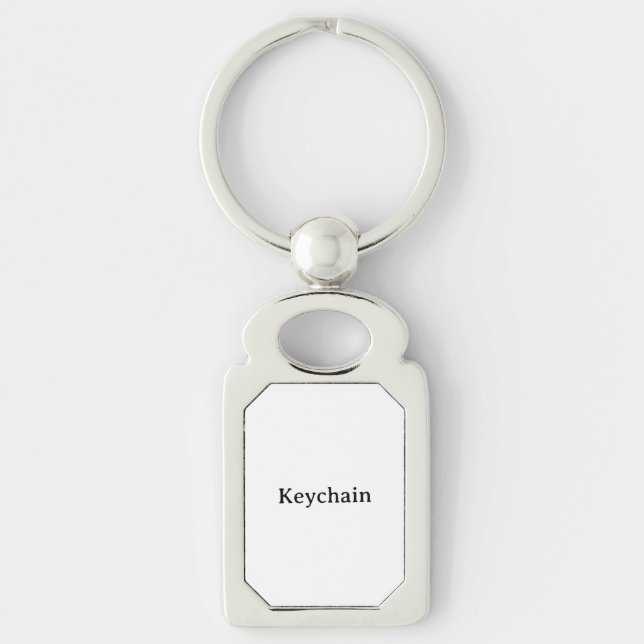Simple Professional Rectangle Keychain (Front)