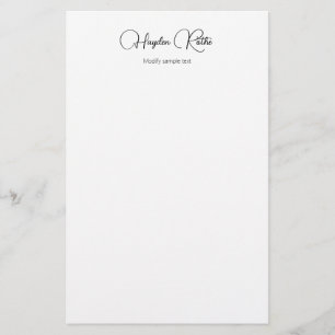 Simple Professional Signature Script White Station Stationery
