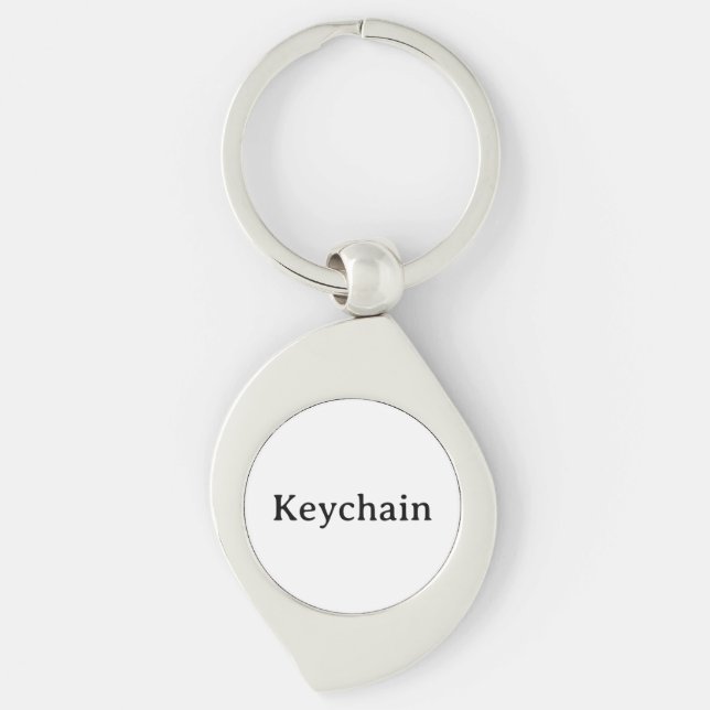 Simple Professional Swirl Keychain (Front)