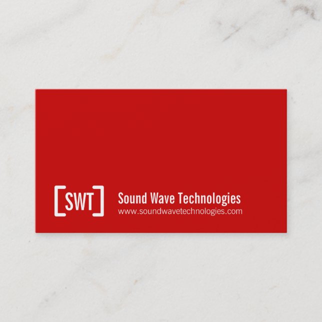 Simple professionnel rouge carte de visite (Devant)