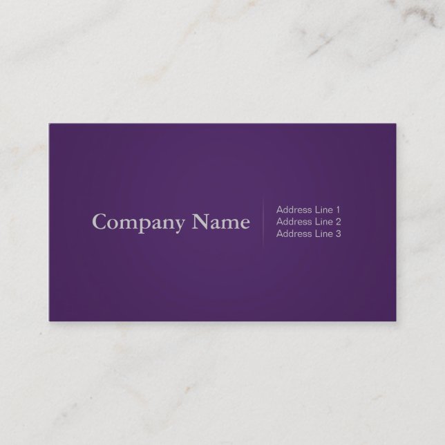 Simple Profressional Business Cards in Purple (Front)