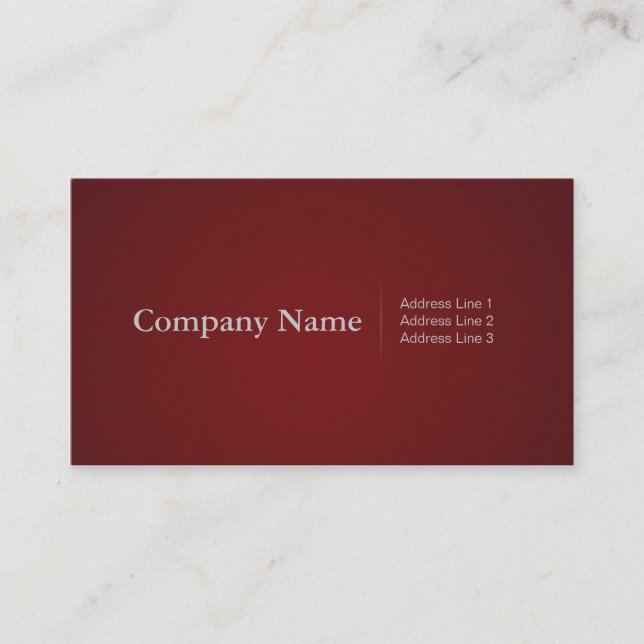 Simple Profressional Business Cards in Red (Front)