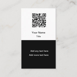 Simple Promotional QR Code Business Cards Vertical