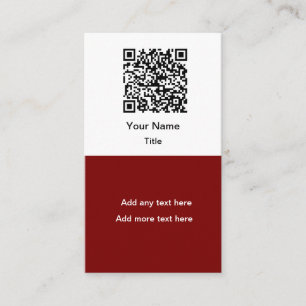 Simple Promotional QR Code Business Cards Vertical