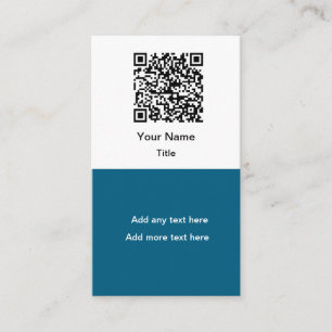 Simple Promotional QR Code Business Cards Vertical