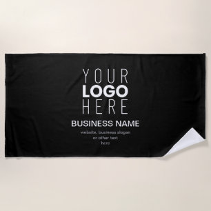 Simple Promotional Template for Your Business Logo Beach Towel