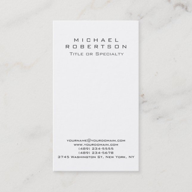 Simple propre élégant Carte de visite moderne (Devant)