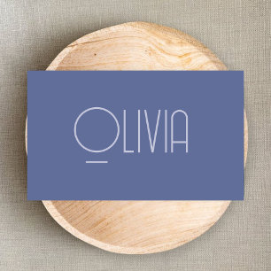 Simple propreté Minimal Pastel Carte de visite ble