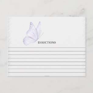 Simple Purple Butterfly Recipe Cards