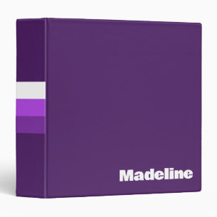 Simple Purple Colour Block Name Binder