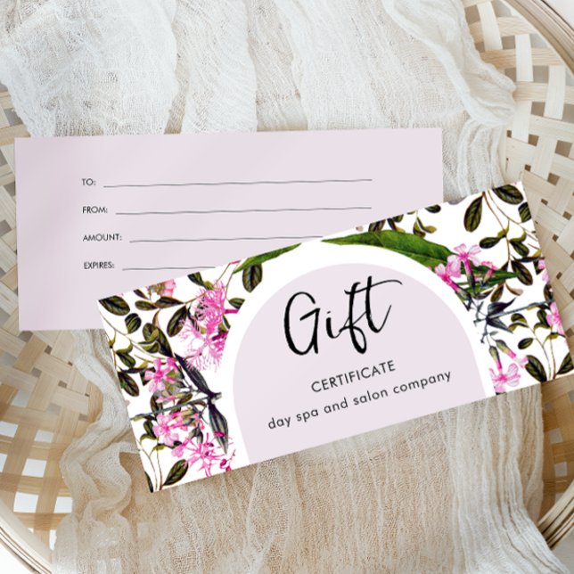 Simple Purple Floral Classic Gift Certificate (Creator Uploaded)