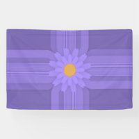 Simple Purple Flower on Cross Modern