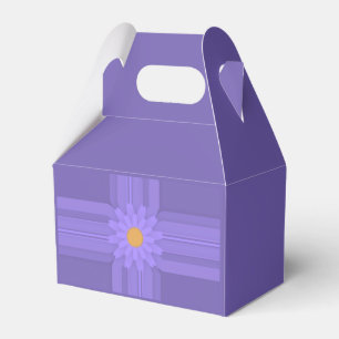 Simple Purple Flower on Cross Modern Favor Box