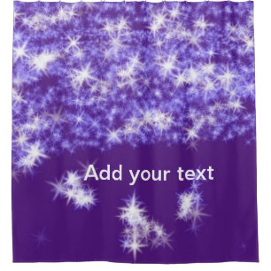Simple purple glitter sparkle stars add your text