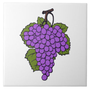 Simple Purple Grape Fruit Food Wine Tile