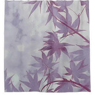 Simple Purple Leaves Watercolor Artwork  