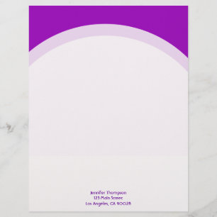 Simple purple letterhead
