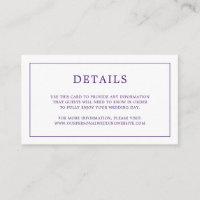 Simple Purple Monogram Elegant Wedding