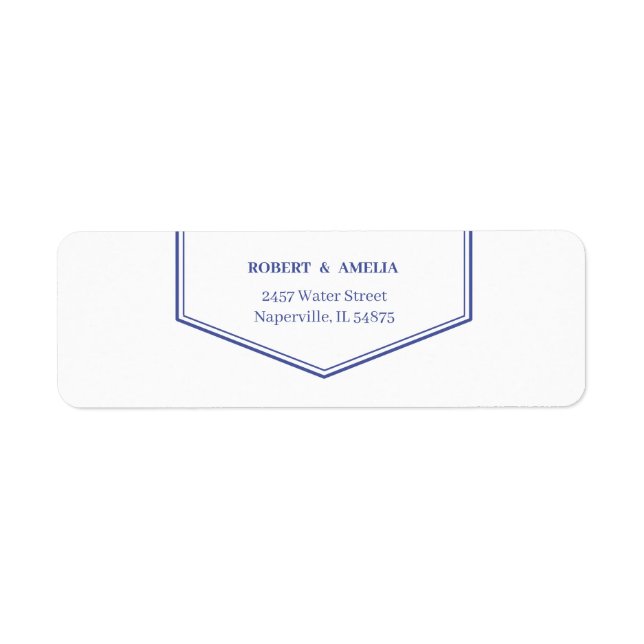 Simple Purple Personalized Return Address (Front)