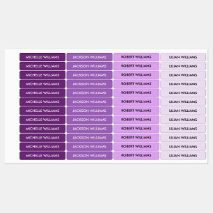 Simple Purple Pink Palette Kids Name