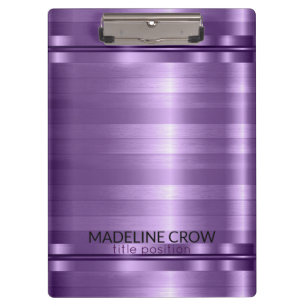 Simple Purple Stripes Clipboard
