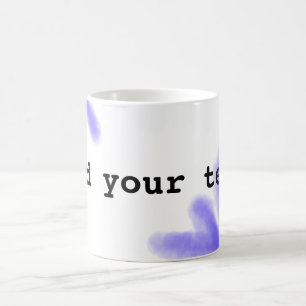 Simple purple watercolor add your text stars name coffee mug