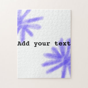 Simple purple watercolor add your text stars name jigsaw puzzle