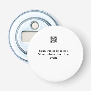Simple Q R code scan business event template atext Bottle Opener