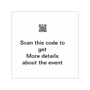 Simple Q R code scan business event template atext Self-inking Stamp