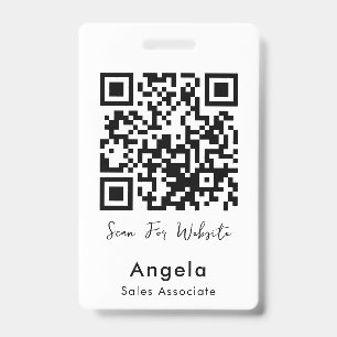 Simple qr code badge