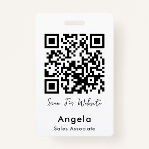 Simple qr code badge