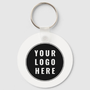 Simple QR Code Business Logo Modern Keychain
