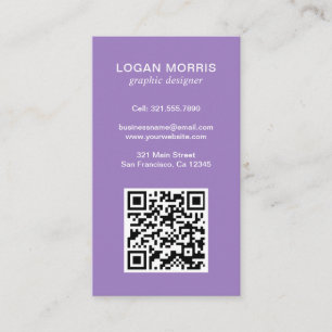 Simple QR Code Modern Business Card