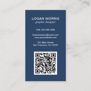 Simple QR Code Modern Business Card