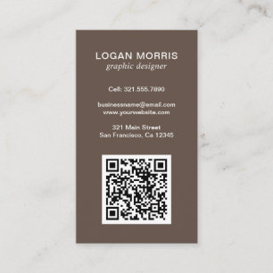Simple QR Code Modern Business Card