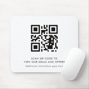 Simple QR Code Modern Business Promotional Mouse Pad