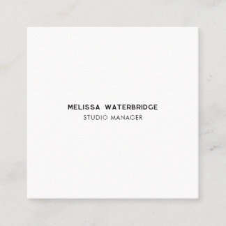 Simple QR Code Modern Trendy Square Business Card