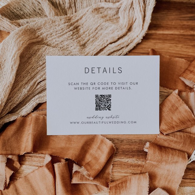 Simple QR Code Modern Wedding Enclosure Card (Creator Uploaded)