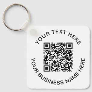 Simple QR Code Promotional Keychain