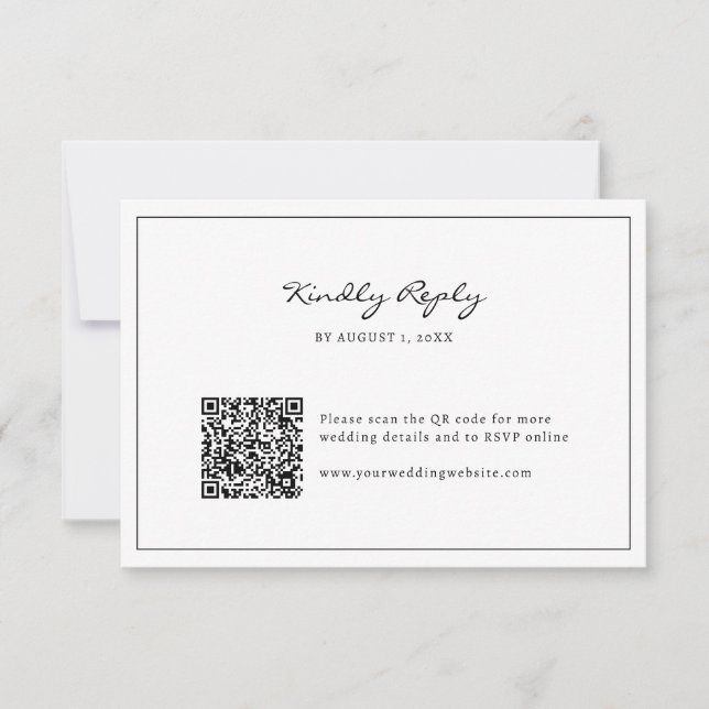 Simple QR Code RSVP Card (Front)