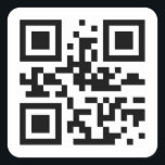 Simple QR Small Business Custom QR Code  Square Sticker<br><div class="desc">Simple QR Small Business Custom QR Code This small business custom QR code square sticker is perfect for a small business owner. The simple design features classic minimalist typography with a stylish sophisticated feel. Customizable in any colour. rustic qr code, modern qr code stickers, simple qr code sticker, minimalist qr...</div>