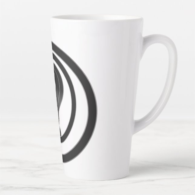 Simple question mark latte mug (Right)