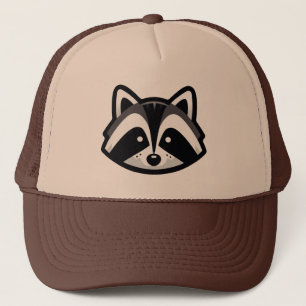 Simple Raccoon Design Trucker Hat