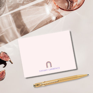 Simple Rainbow Blush Pink Personalized Post-it Notes