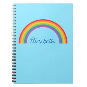 Simple Rainbow Personalized Notebook