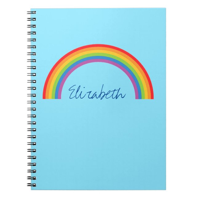 Simple Rainbow Personalized Notebook (Front)